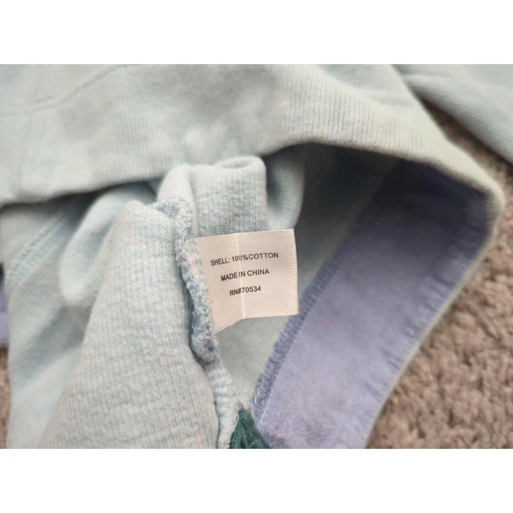Orvis Sweater Womens Small‎ Blue Pullover Long Sleeve 100% Cotton Knit Outdoor